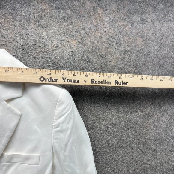 Theory Blazer Women 0 White Silk Blend Single Button Lightweight Sport Coat - Picture 4 of 11